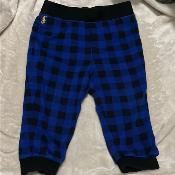 Ralph lauren Blue and Black Checkered pajama set infant